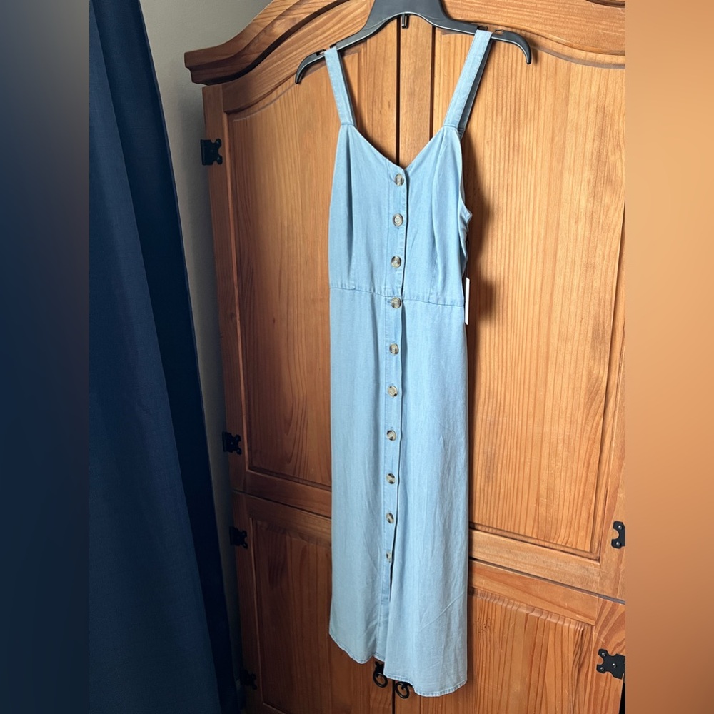 Denim midi dress